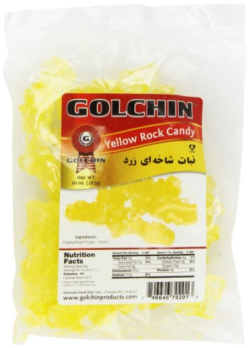 Golchin Yellow Rock Candy, 10 ounce (Pack of 6) logo