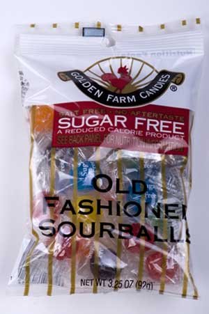 Golden Farm Candies, Sugar Free Candy Sourball – 3.25 Oz Pack, 6 Packs logo