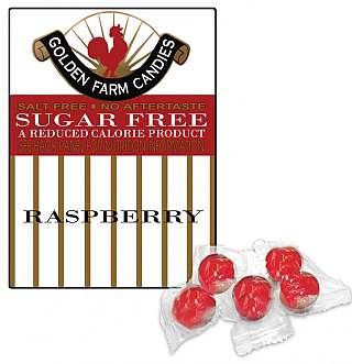Golden Farm Candies, Sugar Free Hard Candy Raspberry, 3.25 Oz 1 Bag logo