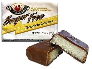 Golden Farm Chocolate Coconut Sugar-free Candy Bar logo