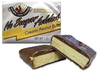 Golden Farm Creamy Peanut Butter Sugar-free Candy Bar logo