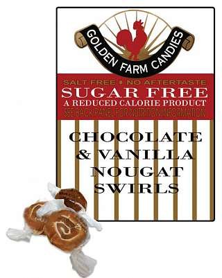 Golden Farm Sugar-free Chocolate & Vanilla Nougat Swirls logo