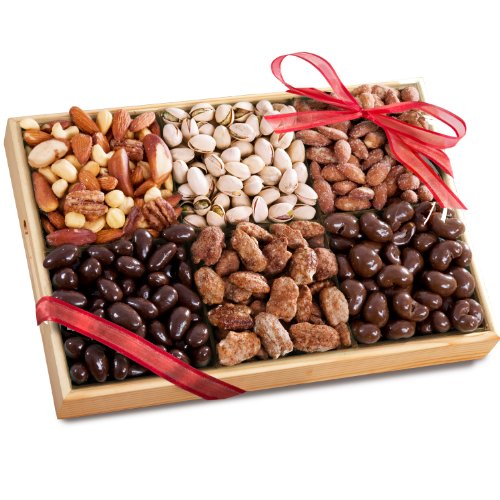 Golden State Fruit Savory, Sweet and Chocolate Deluxe Nuts Gift Tray logo