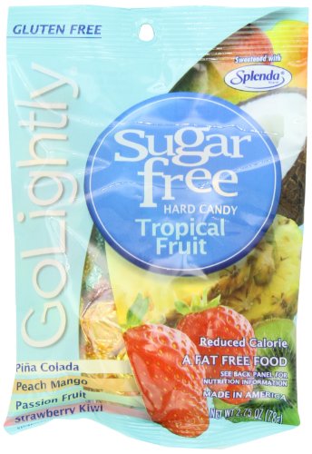 Golightly Sugar Free Tropical Fruit Candy, 2.75 ounce Bags (Pack of 12) logo