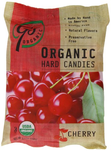 Gonaturally Organic Cherry Gluten Free Hard Candies, 3.5 ounce Bags (Pack of 6) logo
