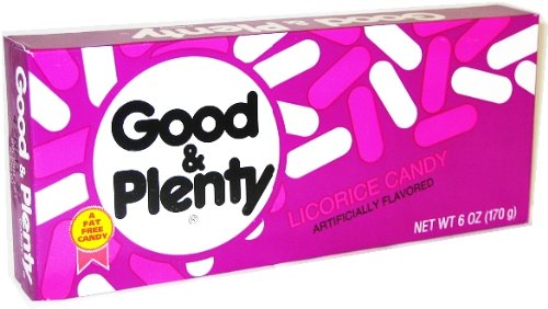 Good and Plenty Licorice Theatre Size logo