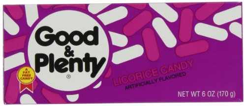 Good & Plenty Licorice Candy, 6 ounce Boxes (Pack of 12) logo