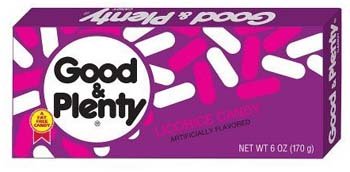 Good & Plenty Licorice Candy 6 Oz logo