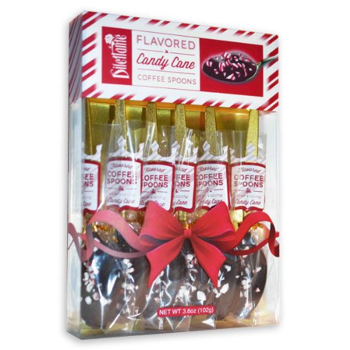 Gourmet Candy Cane Chocolate Coffee Spoons Gift Pack By Dilettante logo