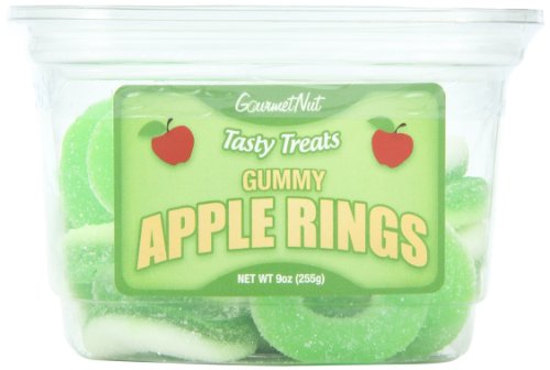 Gourmet Nut Tasty Gummy Treats, Apple Rings, 9 Ounce (Pack of 12) logo