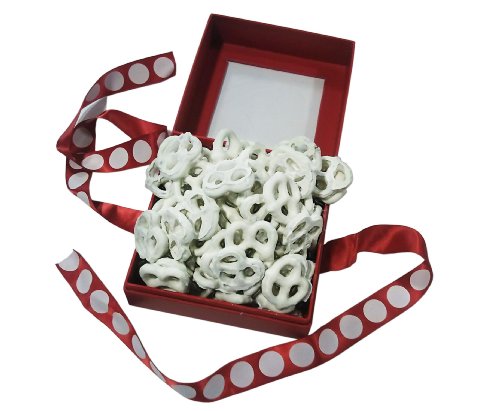 Gourmet White Chocolate Pretzels In Our Popular Get Well Gift Box logo