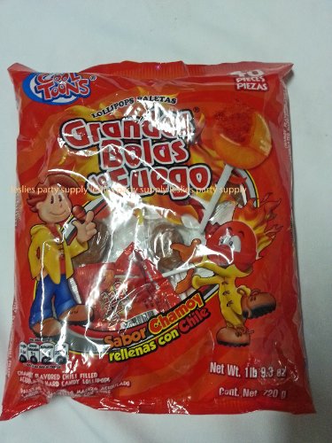 Grandes Bolas De Fuego Chamoy Flavor 1 Pack of 40 Lollipops logo