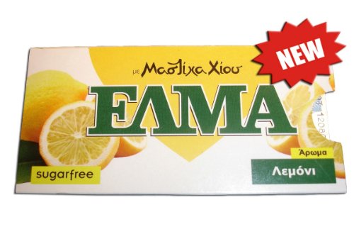 Greek Mastic Chewing Gum With Lemon Sugar Free (3 Packages X 10 Tablets) logo