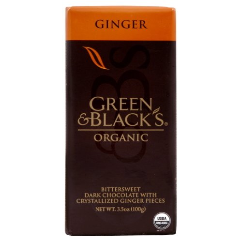 Green and Black Chocolate Bar, Ginger, Organic, 3.5000-ounces (Pack of 5) logo