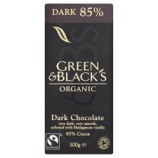 Green and Blacks Dark 85% Cocoa Bar 100g X 4 logo