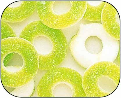 Green Apple Gummi Gummy Rings Candy 1 Pound Bag logo