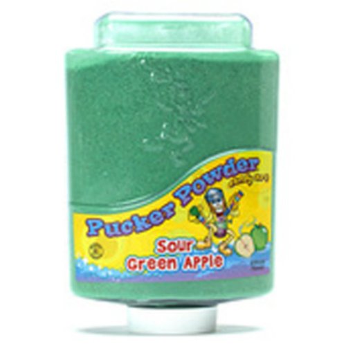 Green Apple Pucker Powder Candy 9 Ounce Bottle logo