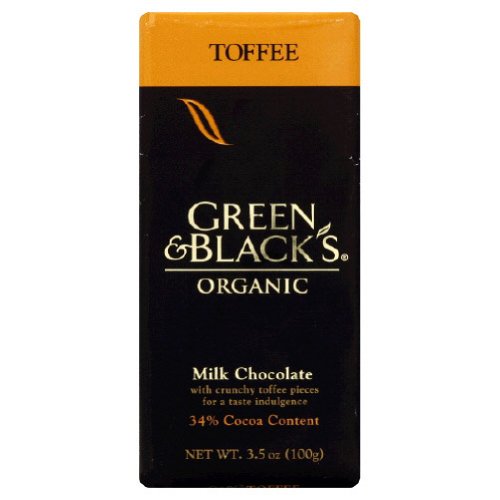 Green & Black Organic Milk Choc Toffee 34% Cocoa ( 10×3.5 Oz) logo