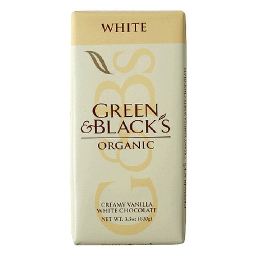 Green & Black’s Organic Chocolate Bar, White Chocolate With Vanilla, 3.5 ounce Bars (Pack of 10) logo