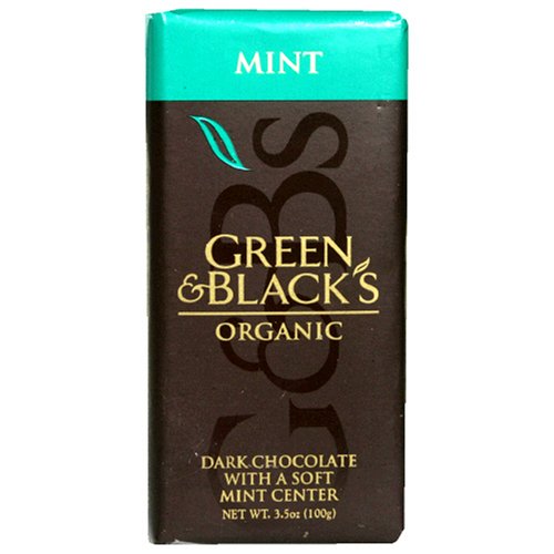 Green & Black’s Organic Dark Chocolate Bar, Mint, 3.5 ounce Bars (Pack of 10) logo