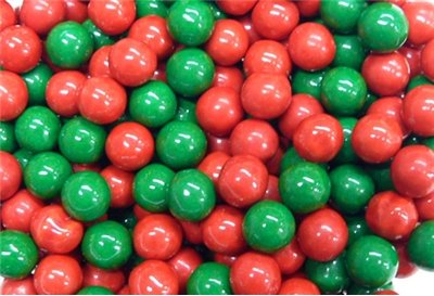 Green & Red Mix Sixlets Candy Coated Chocolate Balls logo