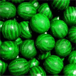 Green Watermelon Dubble Bubble Gumballs 1 5lb logo