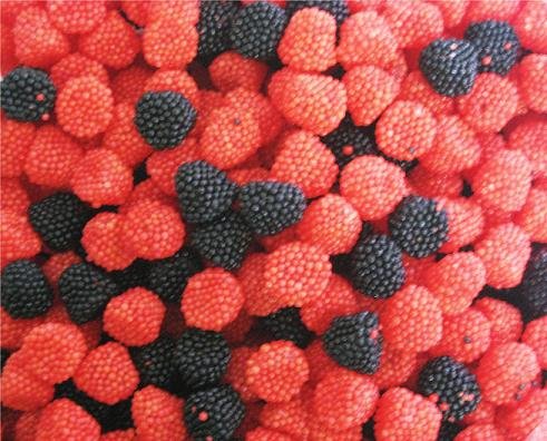 Gummi Black and Red Raspberries 5lb logo