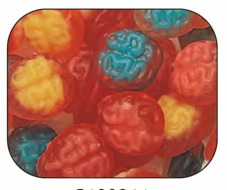 Gummi Gummy Brains Candy 1 Pound Bag logo