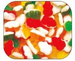 Gummi Gummy Mini Frogs Candy 1 Pound Bag logo