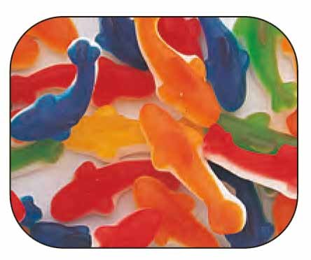 Gummi Gummy Sharks In Assorted Colors Candy 5 Pound Bag (bulk) logo