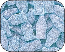 Gummi Gummy Sour Blue Cola Bottles Candy 1 Pound Bag logo