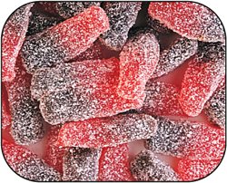 Gummi Gummy Sour Cherry Cola Bottles Candy 1 Pound Bag logo