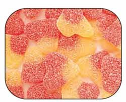 Gummi Gummy Sour Peach Hearts Candy 1 Pound Bag logo