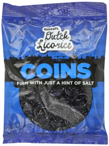 Gustaf’s Dutch Licorice Coins, 5.2 ounce Bags (Pack of 12) logo