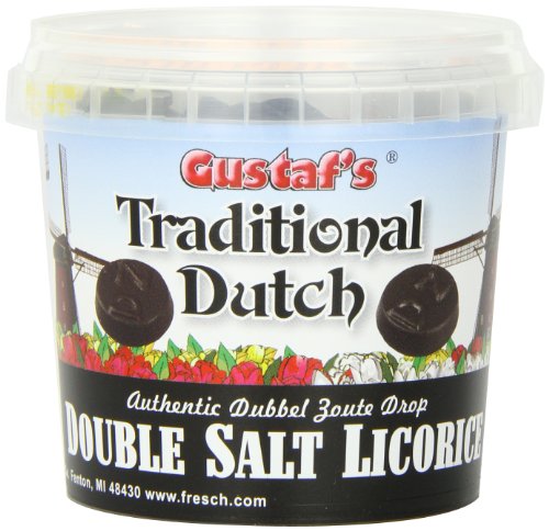 Gustaf’s Dutch Licorice, Double Salt, 7 ounce Containers (Pack of 6) logo