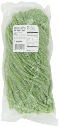 Gustaf’s Sour Apple Laces, 2-pound Bags (Pack of 2) logo