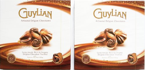 Guylian Artisanal Belgian Chocolates Truffles With Hazelnut Filling 2-pack of 250 G (8.82 Oz) On Each Box With Net Wt 500 G (17.64 Oz) logo