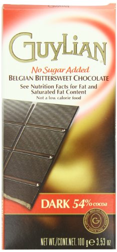 Guylian Dark Chocolate No-sugar Added Bar, 3.53-oz Boxes (Pack of 6) logo