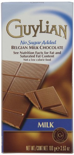 Guylian Milk Chocolate No-sugar Added Bar, 3.5 ounce Boxes (Pack of 6) logo