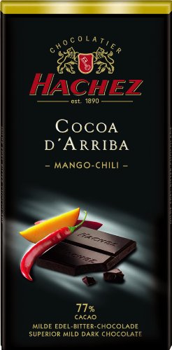 Hachez Cocoa D’ Arriba Chocolate Bar, Mango Chili, 3.5 Ounce logo