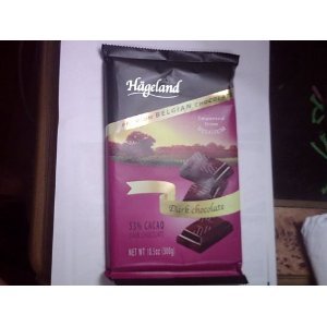 Hageland Premuim Belgian Dark Chocolate 53 % Cocoa 10.5 Ounce Bar logo