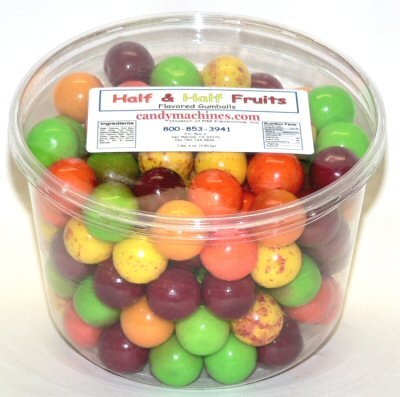 Half & Half Fruits – Tub Of Gumballs – 4229-t logo