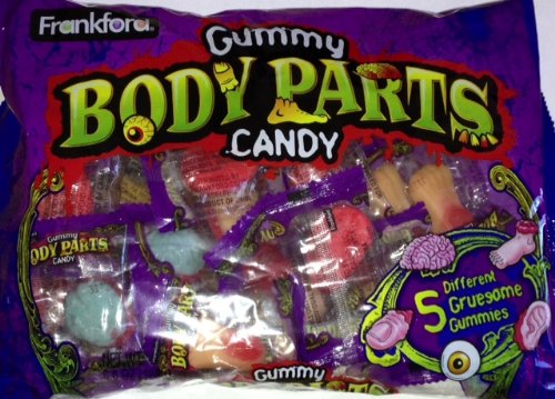 Halloween Candy Gummy Body Parts 25 Individually Wrapped Body Parts logo
