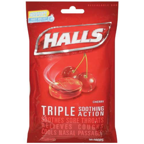 Halls Cherry Bag, 12-count Packages logo