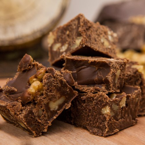 Hall’s Chocolate Walnut Fudge, 1 Pound logo