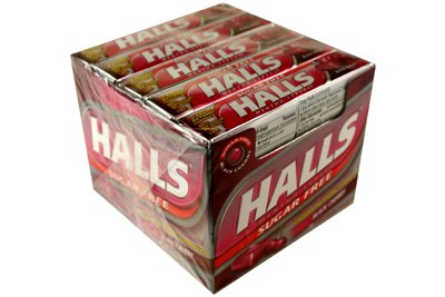 Halls Drops Sugar Free Black Cherry 20 – 9 Piece Sticks logo