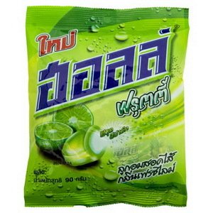 Halls Fresh Lime Candy 90g Made In Thailand logo