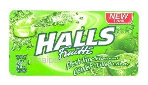 Halls Fruitti Fresh Lime Cooling Fruit Spark Candy logo