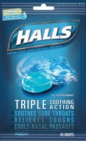 Halls Ice Peppermint, 12-count Packages logo