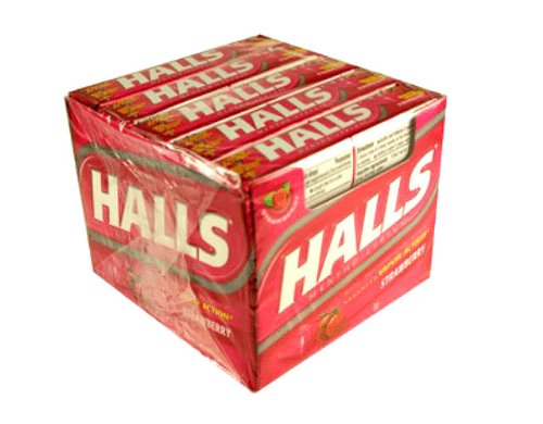 Halls (Pack of 40) Stick Strawberry Menthyl Lyptus logo